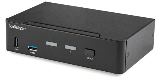 STARTECH 2 T DISPLAYPORT KVM SWITCH 4K60HZ - USB 3.0 HUB - TAA COMP  IN PERP