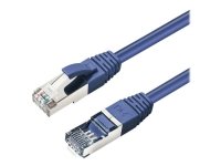 MicroConnect - Koblingskabel - RJ-45 (hann) til RJ-45 (hann) - 25 cm - 6 mm - S/FTP - CAT 6a - halogenfri, innendørs, formstøpt, rund, uten hindringer - blå MicroConnect - Koblingskabel - RJ-45 (hann) til RJ-45 (hann) - 25 cm - 6 mm - S/FTP - CAT 6a - halogenfri, innendørs, formstøpt, rund, uten hindringer - blå