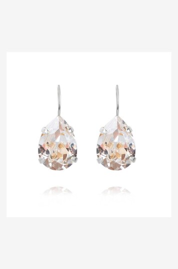 Caroline Svedbom Øreringer Mini Drop Clasp Earrings Rhodium Sølv