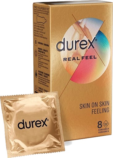 Durex RealFeel Latexfri Kondomer 6 stk     - Klar
