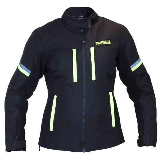 Bullfighter Trixy Dame MC-Jakke Svart/Gul 4XL