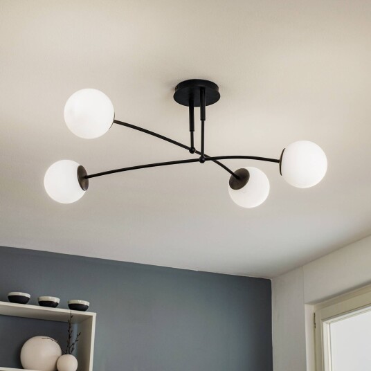 EMIBIG LIGHTING Taklampe Pregos 4 i svart fire lyskilder EMIBIG LIGHTING Taklampe Pregos 4 i svart fire lyskilder