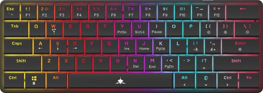 White Shark Nagamaki Mekanisk Gamingtastatur US-Layout RGB-Belysning Svart