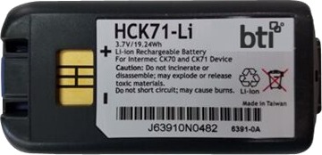 Bti Håndholdt Batteri Tilsvarer: Honeywell 318-046-031 Litiumion 5200 Mah 19.24 Wh 318-046-031-BTI