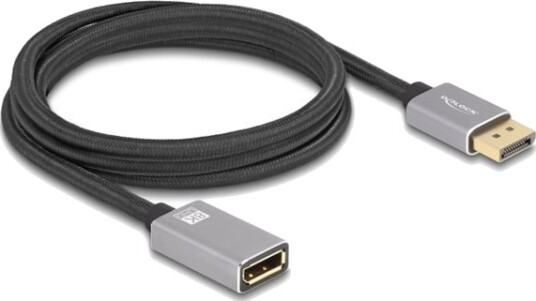 Delock Displayport-Forlengelseskabel Displayport Hann Til Displayport Hunn Displayport 1.4 2 M Støtte For 8K Uhd 7680 X 4320 8 K 30 Hz 7680 X 4320 Støtte 4 K 120 Hz 3840 X 2160 Støtte 8K 60 Hz 7680 X 4320 Støtte Dsc 4K240