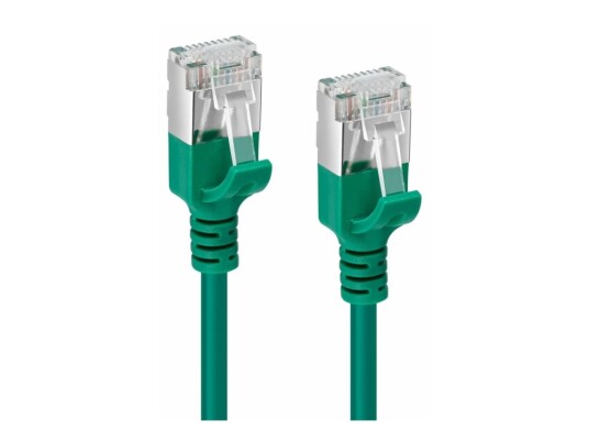 Microconnect Nettverkskabel Rj 45 Hann Til Rj 45 Hann 15 Cm U/Ftp Cat 6A Halogenfri Uten Hindringer Slank Grønn V FTP6A0015G SLIM