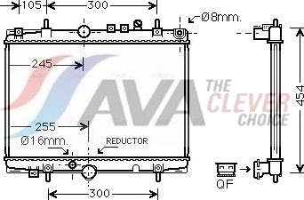 AVA COOLING SYSTEMS PE2235 Radiator motorkjøling