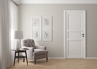 Scanflexdøra innerdor sindre 70x210 cm hvit
