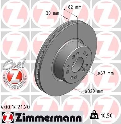 ZIMMERMANN 400.1421.20 Bremseskive