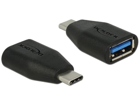 Delock SuperSpeed USB-C til USB-A adapter 10 Gbps svart