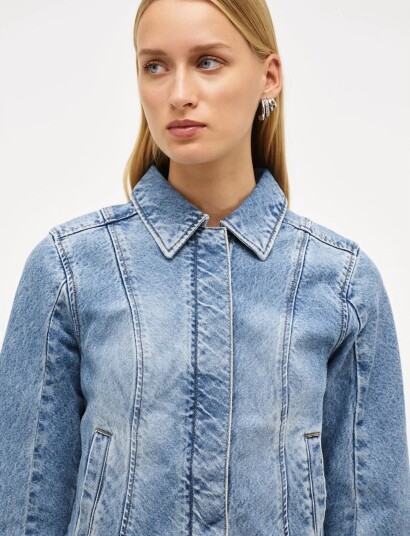 NEUW Bias Cut Denim Jacketlight Vintage Indigo   Blue   S