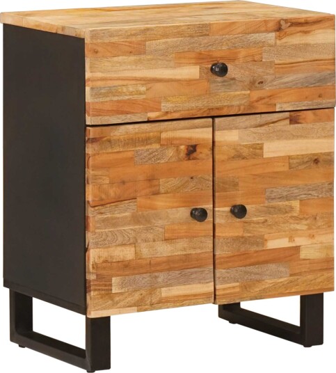 Sengekabinett med skuff Brun 50 x 33 x 60 cm Massiv mango tre