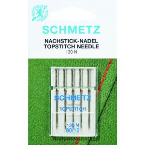 Schmetz Topstitchnål 80/12 130 N, 80/12, 5-pack