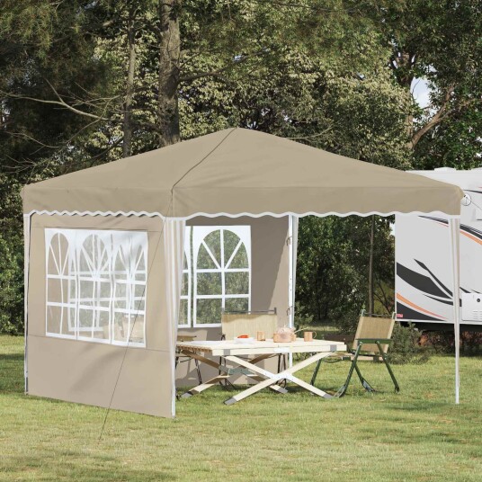 vidaXL Pop-up Festtelt 288 x 288 x 245 cm Krem Oxford Stoff