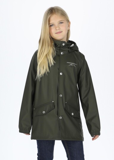 Swedemount Väderöarna Jacket Jr Olive 120 Regnjakker
