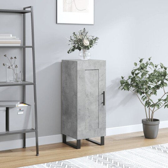 vidaXL Skjenk betonggrå 34,5x34x90 cm konstruert tre vidaXL Skjenk betonggrå 34,5x34x90 cm konstruert tre