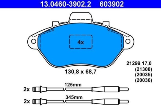 Bremseklosser ATE 13.0460-3902.2