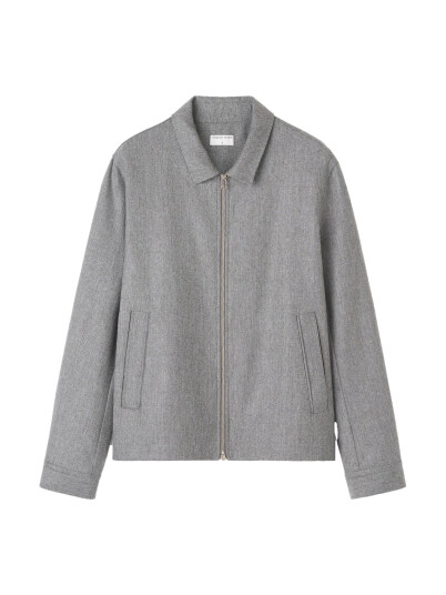 Tiger of Sweden Barnaby Zip Overshirt Grå M Tiger of Sweden Barnaby Zip Overshirt Grå M