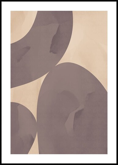 Muted Balance Abstract Shapes Plakat Plakat / 21x30cm