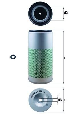 Luftfilter MAHLE ORIGINAL LX 952