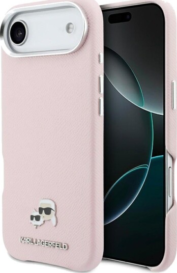 Karl Lagerfeld Karl & Choupette hodepinner Saffiano MagSafe iPhone Air-etui – rosa