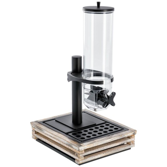 VEGA Müslidispenser komplett Natchez enkel GN 1/2; Størrelse GN 1/2 37x31x65 cm  LxBxH ; Vintagehvit/Transparent/Svart; Rektangulær