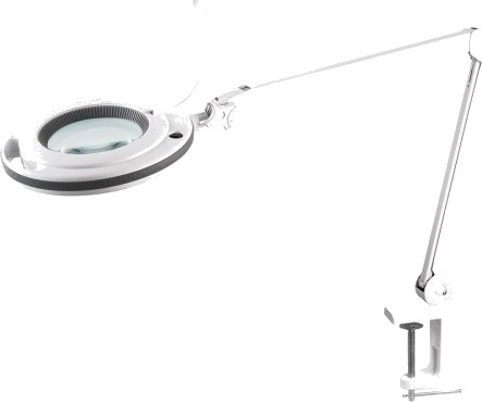 Rebel Bordlampe Med Forstørrelsesglass 5D 10W 6500K