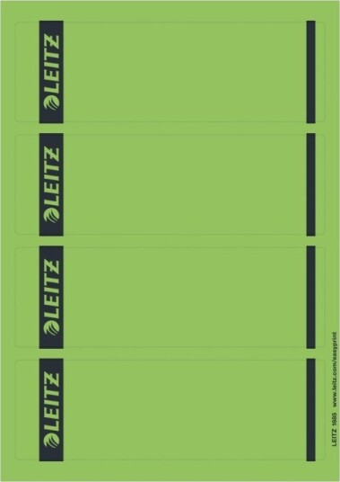 Leitz   Hevearmetikett   Grønn En Pakke 100   For P/N: 10700000 10720000 10730000 10920000 11900000 11940000