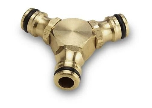 Krcher Three-Way Connector - Brass