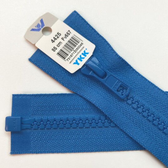 Delbar plastglidelås 75cm Indigo