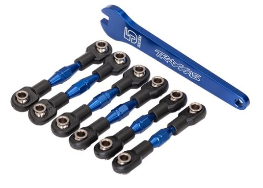 Traxxas 8341X Turnbuckles Front and Rear Alu Blue set Traxxas 8341X Turnbuckles Front and Rear Alu Blue set