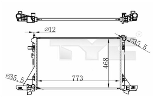 Radiator TYC 728 0064 Radiator TYC 728 0064