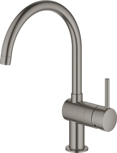 Grohe Minta blandebatteri med C-formet kran (hard graphite) Grohe Minta blandebatteri med C-formet kran (hard graphite)