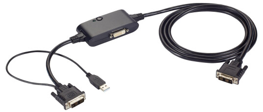 BLACK BOX Single Link DVI Splitter Cable - videosplitter - 2 porter