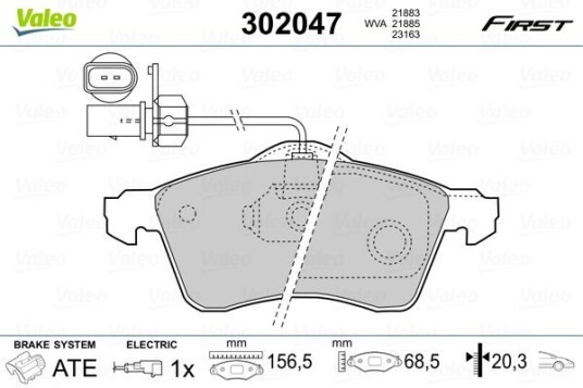 Bremseklosser VALEO 302047