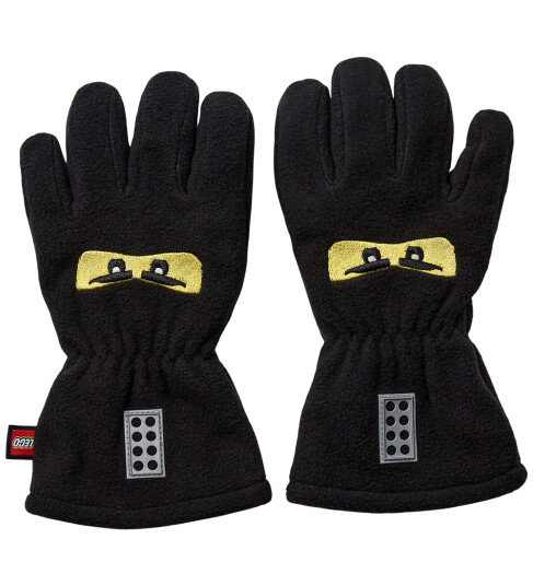LEGO kidswear Lwasmus 600   Fleece Glove   Black   134 140