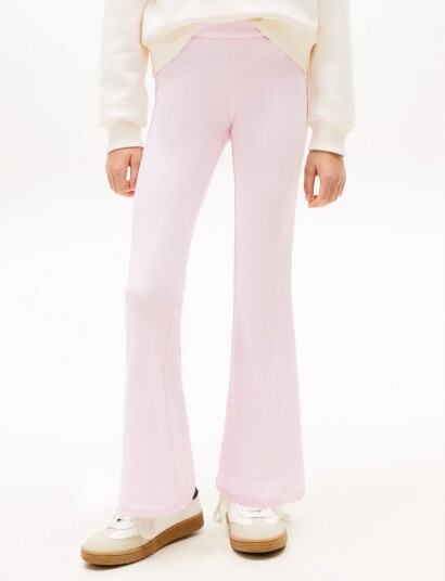 Tommy Hilfiger Rib Flare Legging Pink 152