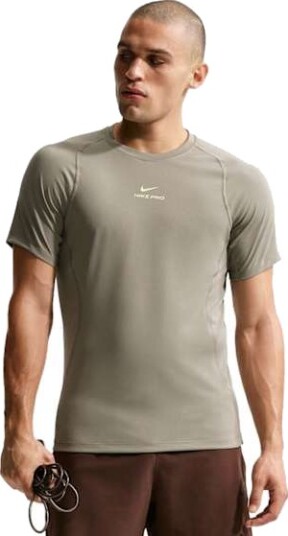 Nike Pro Dri FIT Training SS Top Herre Light Army/Lt Liquid Lime L