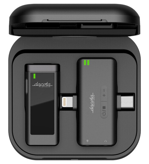 Dacota Platinum trådløst mikrofonsystem, USB-C/Lightning/3,5, svart