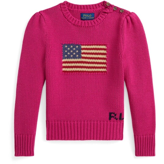 Polo Ralph Lauren Preppy Pink Girl Pullover 3 år Polo Ralph Lauren Preppy Pink Girl Pullover 3 år