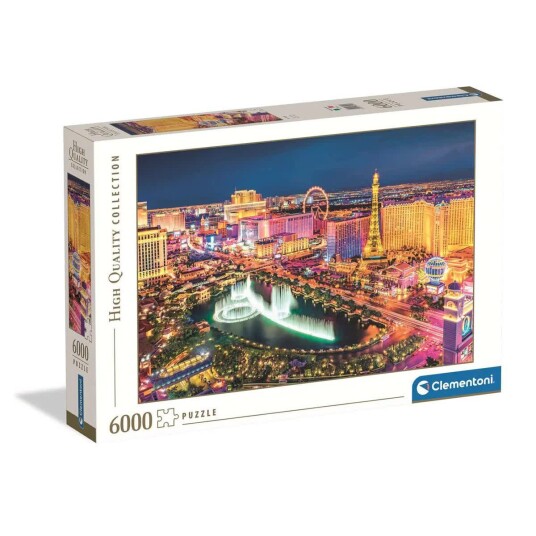 Clementoni 36528 Puslespill 6000 Brikker Las Vegas ved Nattetide