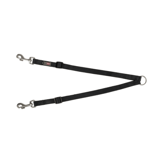 Trixie Premium Dual Leash Coupler Xsm: 4070 cm/15 Mm Black