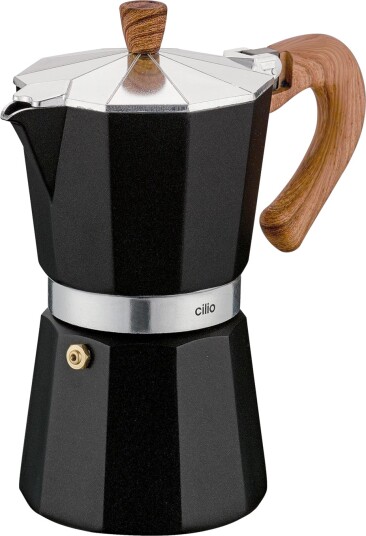cilio Espressomaker Classico Natura 6 Kopper - Black - 6 CUPS
