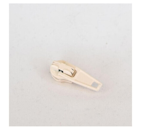 Glidelåstrekker 4mm, Ecru