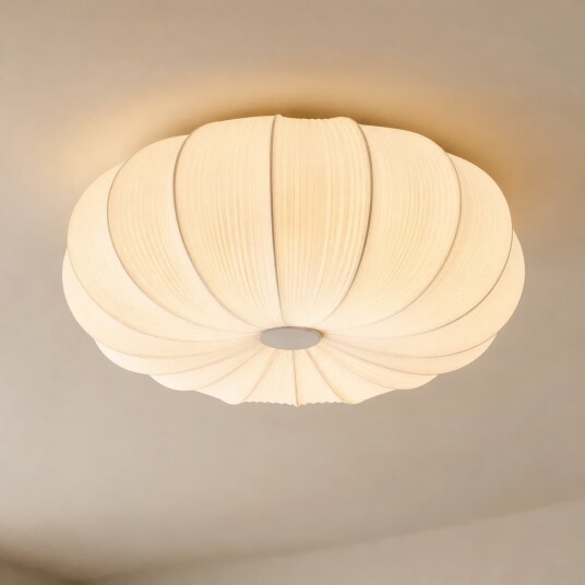 Taklampe Lindby Marielle dimmbar Hvit Stue Stoff / Tekstil Skandinavisk 23 Hvit