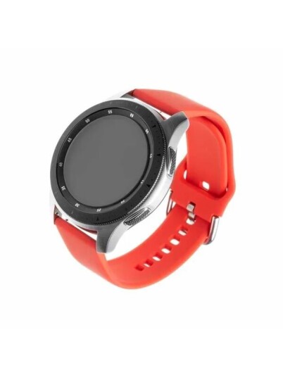 FIXED Silicone Strap for Smartwatch Universal 22 mm Red