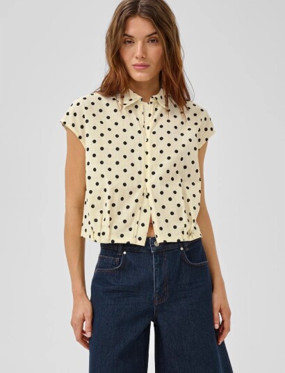 My Essential Wardrobe Mwnada Short Shirt - Yellow - 42