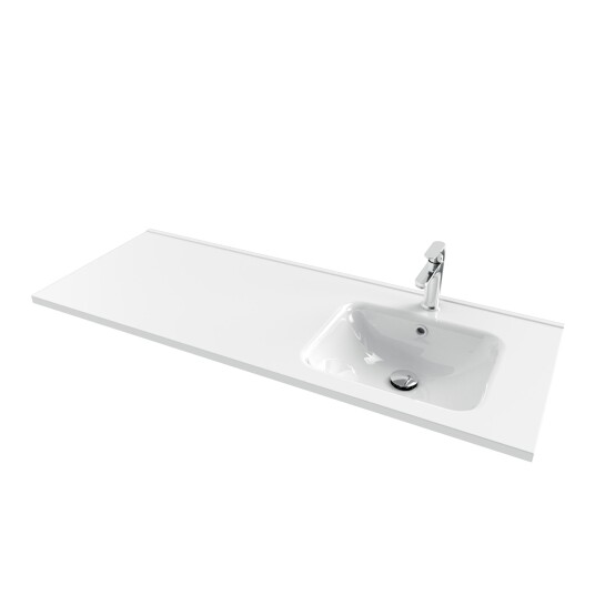 Vikingbad INA D46 Thin Møbel B60-180cm - H2cm Hvit 120cm Høyre Vikingbad INA D46 Thin Møbel B60-180cm - H2cm Hvit 120cm Høyre