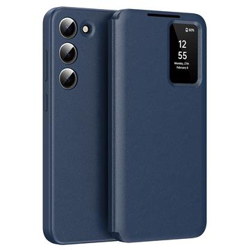 Samsung Galaxy S23+ Smart Clear View Flip etui med kortspor Safir