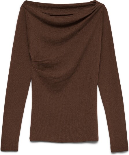 Vero Moda Vmsofine Knit Ls Boatneck Pullover Noos POTTING SOIL M Vero Moda Vmsofine Knit Ls Boatneck Pullover Noos POTTING SOIL M